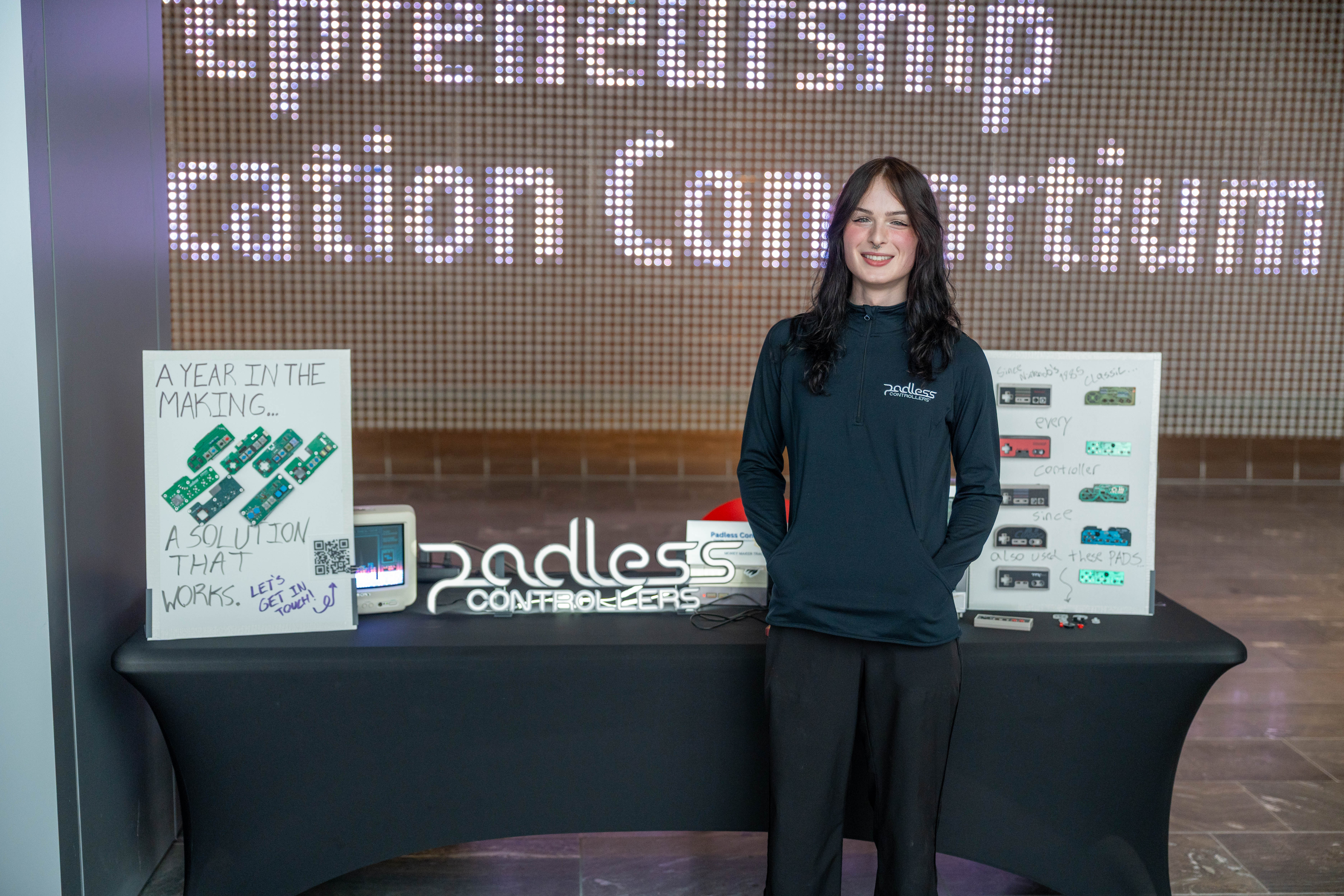 Ava at the Padless booth at IdeaLabs