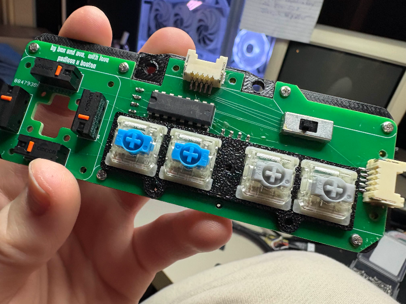 First custom PCB with mechanical switches